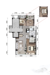 云澜府3室2厅1厨2卫建面108.00㎡