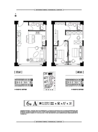 千禧鹤IFC国际金融中心2室2厅1厨2卫建面59.08㎡