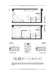 千禧鹤IFC国际金融中心2室2厅1厨2卫建面54.57㎡