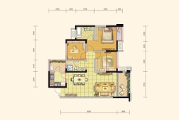 北城时代3室2厅1厨2卫建面83.00㎡