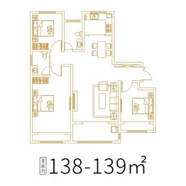 远博 御湖宸院3室2厅2厨1卫建面138.00㎡