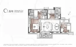 碧桂园中心4室2厅1厨2卫建面115.00㎡