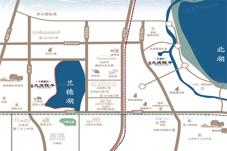 大庆院子交通图