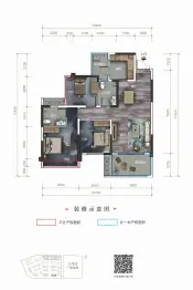 西网江湾城3室2厅1厨2卫建面96.70㎡