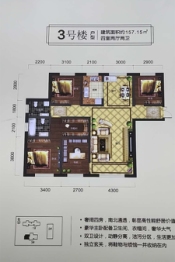凯旋名都·悦府4室2厅1厨2卫建面157.15㎡