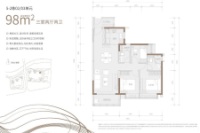 8栋、5-2栋02、03户型建面98㎡