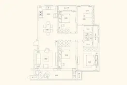 悦河湾4室2厅1厨2卫建面147.0㎡