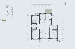 天禄堂·红禧台3室2厅1厨2卫建面143.00㎡