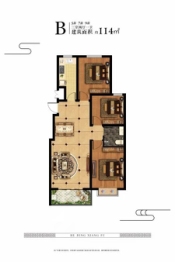 利臻·禾风相府3室2厅1厨1卫建面114.00㎡