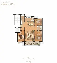 奥德·瑞沂府3室2厅1厨2卫建面125.00㎡