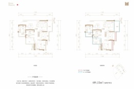 西网蒙山府3室2厅1厨2卫建面89.15㎡