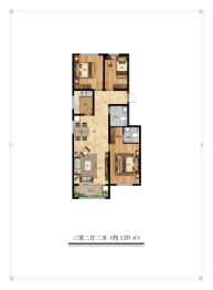 国宅澜悦府3室2厅1厨2卫建面120.00㎡