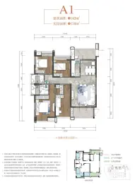 金沙宸宇公馆4室2厅1厨2卫建面142.00㎡