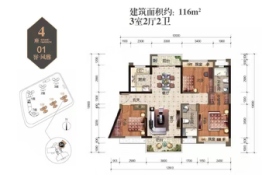 美的·卓越 公园天誉3室2厅1厨2卫建面116.00㎡