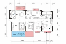 朝兴苑4室2厅1厨3卫建面137.00㎡