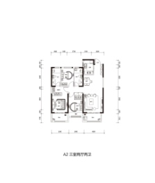 盛澳金尊府3室2厅1厨2卫建面120.00㎡