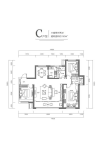 C户型 三室两厅两卫 149平