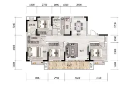 汇中·燕园4室2厅1厨2卫建面135.00㎡