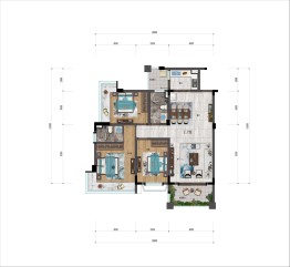 建业·君邻大院3室2厅1厨2卫建面109.00㎡