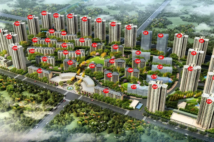 楼栋分布效果图拖动图片可以查看其它楼栋信息