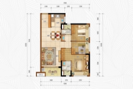 美的鹭湖森林度假区3室2厅1厨2卫建面92.00㎡