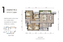 协信星澜汇轻奢洋房1号户型