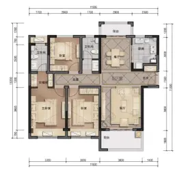 怡和宝石湾3室2厅1厨2卫建面125.00㎡