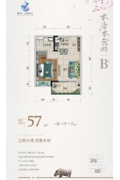 鼎龙·十里桃江1室1厅1厨1卫建面57.00㎡