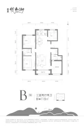 秦基·悦山湖3室2厅1厨2卫建面118.00㎡