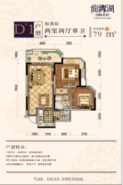 龙湾湖国际社区2室2厅1厨1卫建面79.00㎡