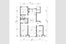 万科中央公园3室2厅1厨2卫建面125.00㎡