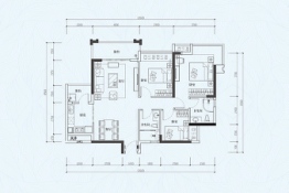 海伦堡·弘诚厚园3室2厅1厨2卫建面103.44㎡