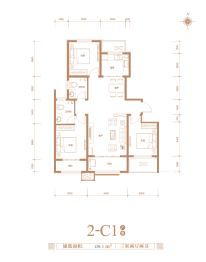 华仁祥府3室2厅1厨2卫建面129.10㎡