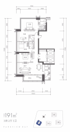 颐湾府3室2厅3卫建面190.00㎡