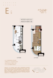 招商汇铂金座3室3厅3卫建面34.00㎡