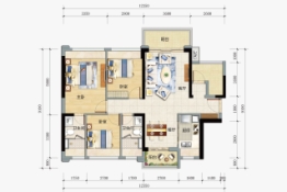 龙光玖龙臺4室2厅1厨2卫建面115.00㎡