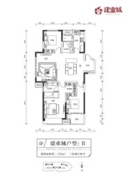 三门峡建业城3室2厅1厨2卫建面130.00㎡