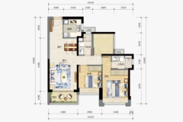 龙光玖龙臺3室2厅1厨2卫建面99.00㎡