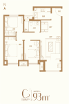 高层93平米C2户型