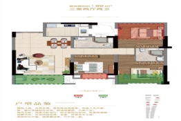 禹洲溪山墅3室2厅1厨2卫建面89.00㎡