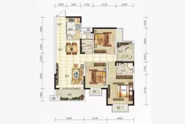 交投地产阳光100阿尔勒4室2厅1厨2卫建面113.00㎡