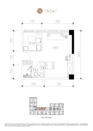 碧桂园海德ONE99建面52.00㎡