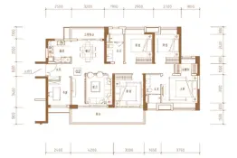 保利中央公园5室2厅1厨2卫建面144.54㎡