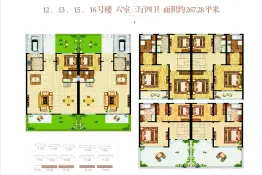 花香四季6室3厅1厨4卫建面267.28㎡