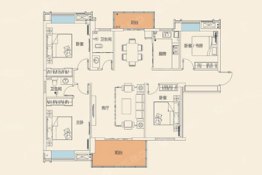 嘉国·铭座4室2厅1厨2卫建面138.81㎡