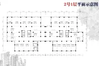 御景花园2号楼1层商业销售平面图