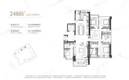 龙华金茂府5室3厅1厨4卫建面248.00㎡