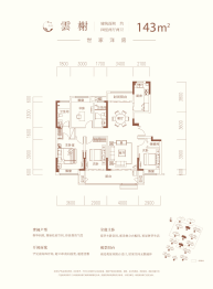 金大地珑璋台4室2厅1厨2卫建面143.00㎡