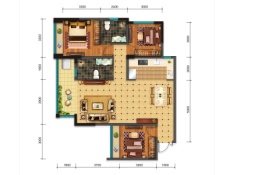 育才·天骄府3室2厅1厨2卫建面112.00㎡