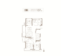 淮南中南漫悦湾4室2厅1厨2卫建面137.00㎡